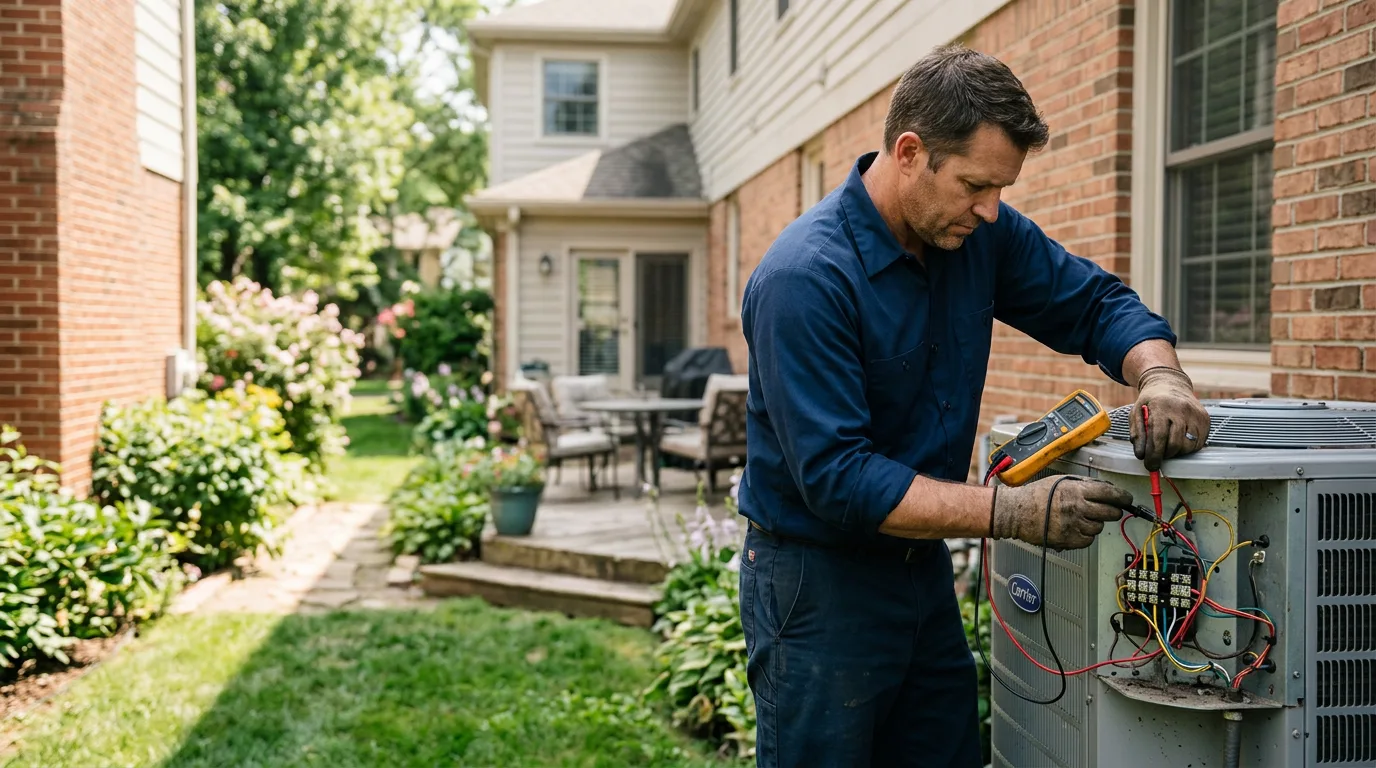 HVAC technician working near Stilwell, OK